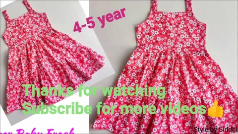 Layer Baby Frock cutting and stitching 4-5 years