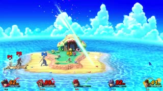 Dark Pit and Ganondorf vs Roy vs Ike vs Little Mac on Tortimer Island (Super Smash Bros Ultimate)