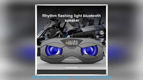 ❄️ Powerful Bass Bluetooth Speaker LED Rhythm Flash Draadloze Luidspreker FM Radio Wekker TF Card