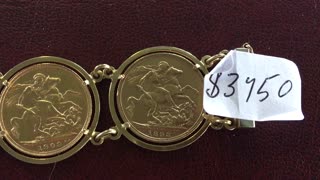 Gold Sovereign Braclette & Key Date Coins