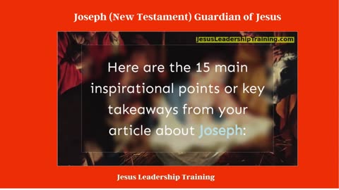 Joseph New Testament Guardian of Jesus