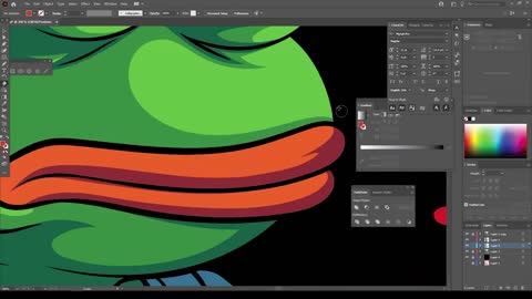 NFT FROG ROSS DRAWING IN ADOBE ILLUSTRATOR. SPEED ART