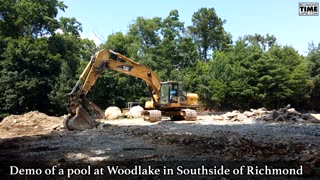 Pool demo time lapse in Richmond VA