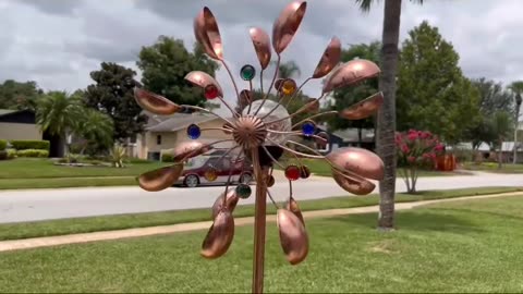 Solar spiner outdoor garden decoration
