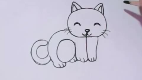 How to Draw a Cartoon Cat from the word Cat!