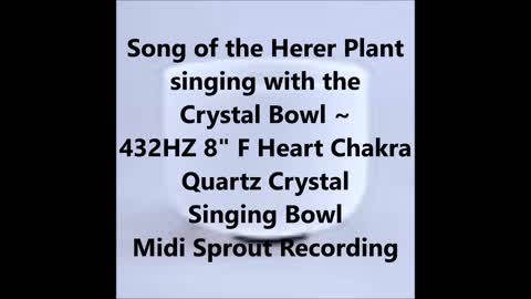 Song of the Herer Plant sing with a Quartz Crystal Singing Bowl 432HZ