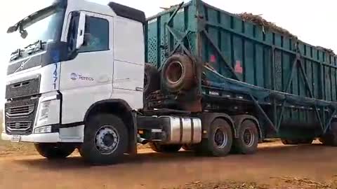 truck loaded with sugar cane, Brazil 2020