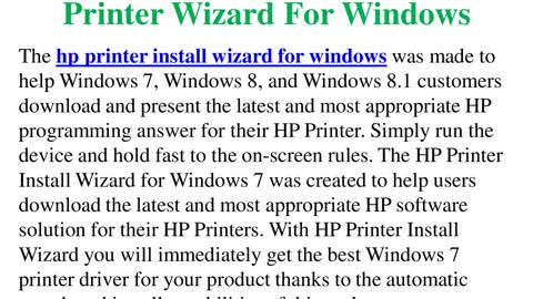 How To Download & Install HP Printer Wizard For Windows