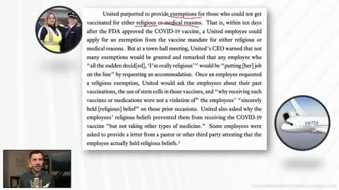 Federal Court FINALLY ADMITS United Airlines C Vax MANDATES are COERCIVE and Cause IRREPARABLE HARM