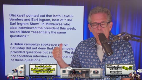Radio host who used pre-selected questions booted after Joe Biden interview after Biden fails to answer them▮The Jimmy Dore Show