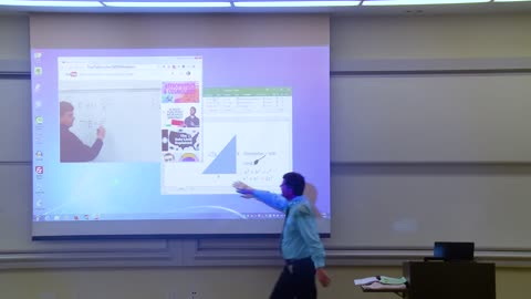 Math Professor Fixes Projector Screen April Fools Prank