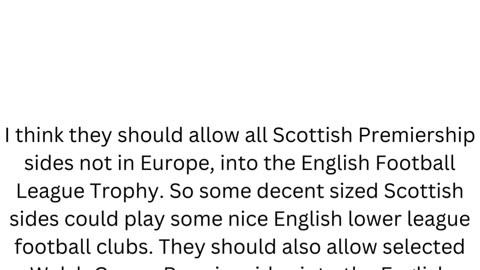 Scottish And Welsh Sides In EFL Trophy Idea.