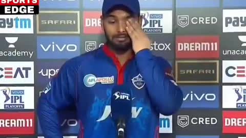 rishabh pant crying after loss vs kkr in qualifier 2