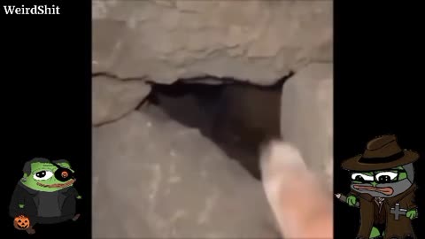 STRANGE HUMANOID BEING DISCOVERED INSIDE A CAVE ON THE DRY BANKS OF THE EUPHRATES RIVER IN IRAQ