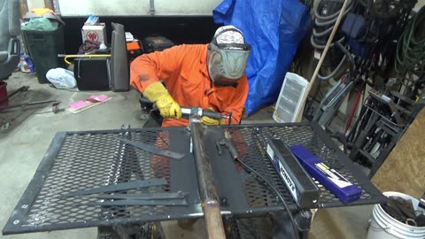 Fillet Welds On My Cargo Rack- Learn To Stick Weld Episode 05