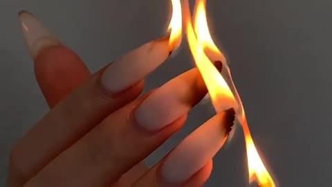 Fingernail on fire