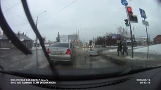 Red Light Runner Swiped in Russia