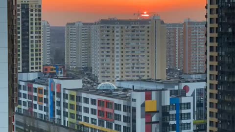 TimeLapse of the Moscow sunset