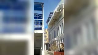 Moment Strong Winds Rip Off Huge University Roof