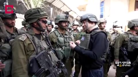 NETHANYU SEEN WEARING ARMOUR MEETING IDF SOLDIERS IN GAZA