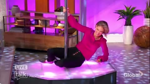 The Talk's Hot Natalie Morales Doing Some Pole Dancing On 101223