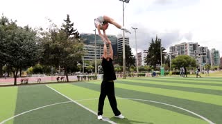 Girl Can Do Crazy Handstands