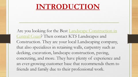Best Landscape Construction in Central Coast