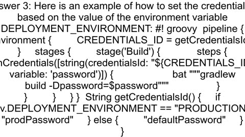 How to dynamically pass credentialsId to Jenkins pipeline