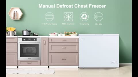 Review: WALSH WSF70CWED01 Manual Defrost Deep Chest Freezer, Mechanical Temperature Control, 7....