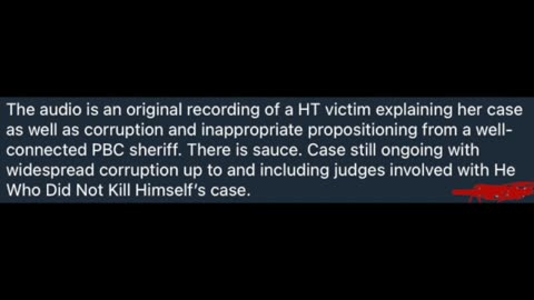 The audio is an original recording of a human trafficking victim