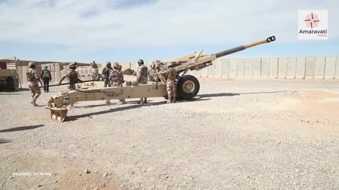 U.S. and Iraqi Forces' Artillery Drill at Al Asad Air Base | Exercise Highlights | Amaravati Today