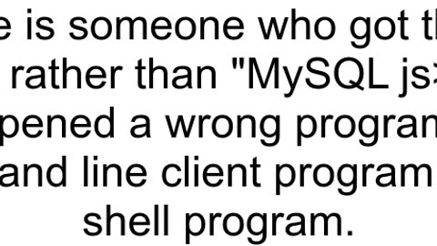 How to change MySQL JSgt to only MYSQL