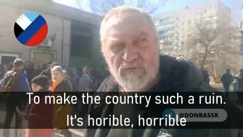 Ukraine. Faces Of War. Mariupol resident tells how he feels about president Zelensky