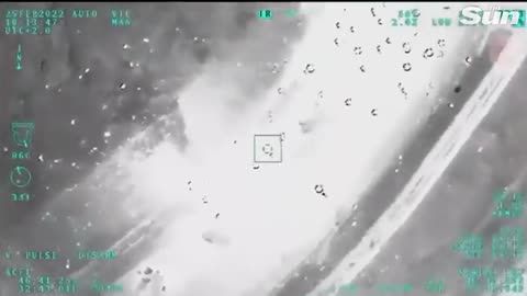 Russian military convoy destroyed by Ukrainian drone fire