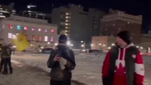 Canada 🇨🇦 - Native American Drummers Join Protest In Ottawa