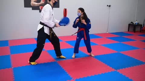 Eloah Training For Belt Testing At New Age Taekwondo
