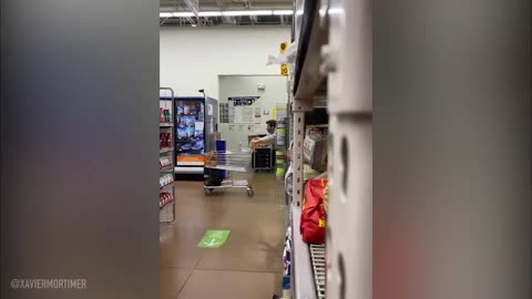 He FLOATS through the Store...Employees Freak Out