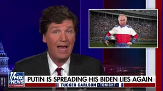 Tucker Carlson jokes about how "Russian disinformation" is behind any negative perception of Biden