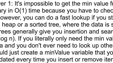 Finding min value in a dictionary in O1 time Python