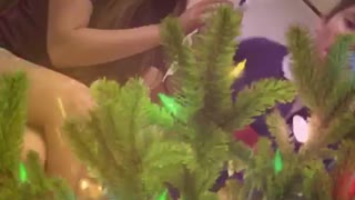 Snapchat christmas wreath students boy girl fall off desk