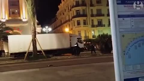 Bastille Day attacks_ French police fire into lorry cab – video