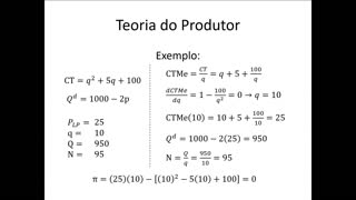 Microeconomia 092 Teoria do Produtor Equilíbrio Competitivo de Longo Prazo