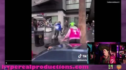 Ian Ziering Jumped by Pinky Tuscacaro and Her Scooter Gang