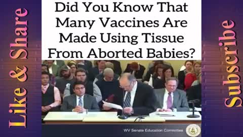 Did U Know that Many Vaccines are Made from Aborted Babies