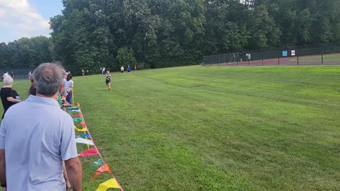 Connor finishing the 2 mile at Karrer Middle School meet