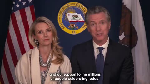 California Governor Gavin Newsom Celebrates "Transgender Day of Visibility" not easter