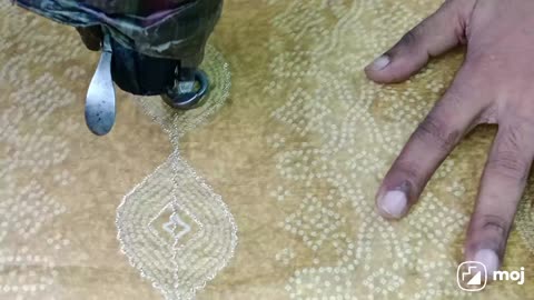 Aari machine embroidery