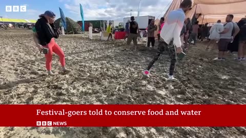 Burning Man: Festival revellers remain stranded after torrential rains - #BBC News#Burningman