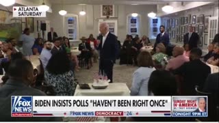 LoL. Biden says the polls have been wrong.