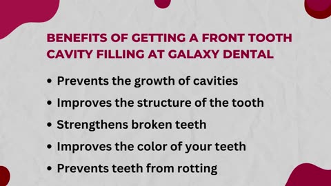 Front Tooth Cavity Filling | Dental Filling in Calgary - Galaxy Dental